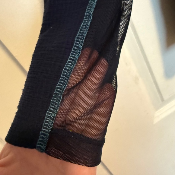 Horse Pilot Suntech Navy Quarter Zip Long Sleeve Top Mesh Medium Equestrian - Picture 7 of 14